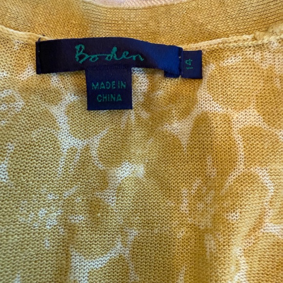 New Boden Gold Floral Cardigan - Picture 3 of 6